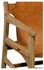 495099-LWO-L002 JC Edited Architects House Midcentury Style Slung Leather Light Oak Two Seat Bench