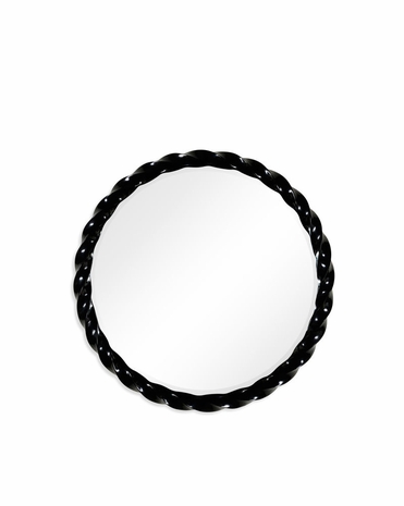 495142-BLA JC Modern Twist 45'' Black Twisted Mirror