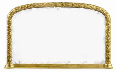 495145-WTG Jonathan Charles Versailles Carved And Water Gilded Gold Leaf Over Mantle Mirror