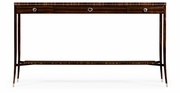 495174-AMA Jonathan Charles Fine Furniture JC Modern - Soho Macassar Ebony Console Table With White Brass Detail