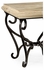 495178-LMA JC Edited Artisan Limed Wood Square Side Table With Wrought Iron Base