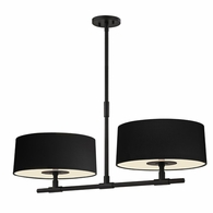 4952.25 Sonneman Soho Urban Edge 2-Light Bar Pendant with Satin Black Finish