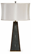 495225-MAS JC Modern Metropolitan Faux Macassar Ebony & Anthracite Shagreen Table Lamp