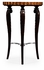 495242-ZEB JC Modern Icarus Feather Inlay 3 Legged End Table With Stainless Steel Stretcher