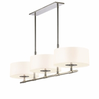 4953.35 Sonneman Soho Urban Edge 3-Light Bar Pendant with Polished Nickel Finish