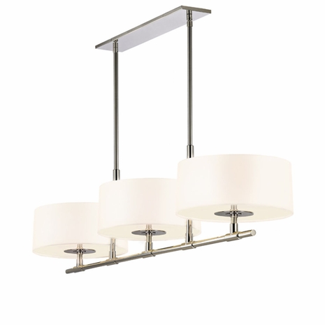 4953.35 Sonneman Soho Urban Edge 3-Light Bar Pendant with Polished Nickel Finish