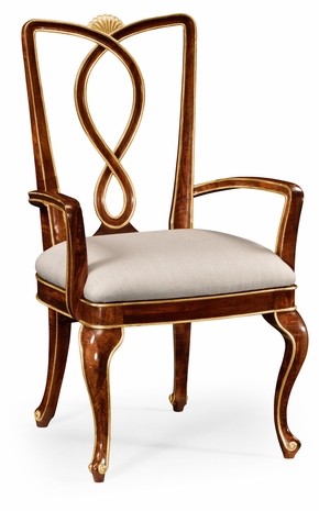 495301-AC-BMA-F001 Jonathan Charles Knightsbridge Antique Mahogany Brown Dining Armchair