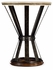 495309-RWL Jonathan Charles Wrought Iron Round Table with Dark Marble Top