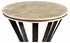 495309-RWL Jonathan Charles Wrought Iron Round Table with Dark Marble Top