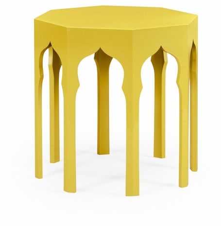 495372-YRC Jonathan Charles Moroccan Side Table (Yellow Rain Coat)