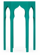 495374-ARB Jonathan Charles Hexagon lamp table (Aruba Blue)