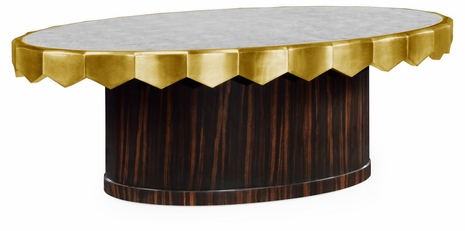 495384-AMA-GIL JC Modern Lux Aglomise Oval Cocktail Table