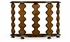 495386-RWL Jonathan Charles Demilune Console Table in Rustic Walnut