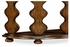 495386-RWL Jonathan Charles Demilune Console Table in Rustic Walnut