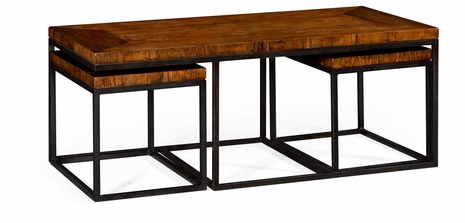 495422-RWL Jonathan Charles Fine Furniture JC Edited - Artisan Rectangular Coffee Table In Rustic Walnut