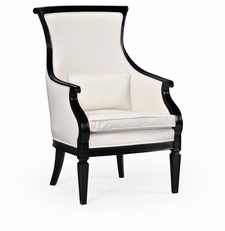 495432-BLA-L014 Jonathan Charles Kensington Upholstered Occasional Chair In Cream Leather