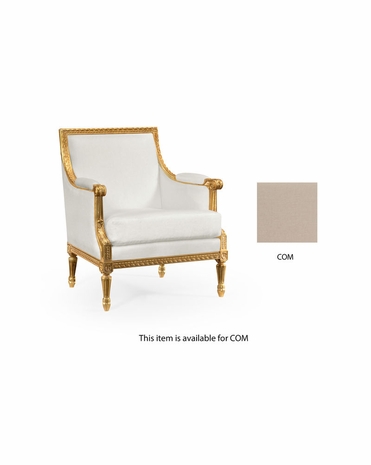 495434-GIL-COM Jonathan Charles Versailles Occasional Chair Upholstered In Com