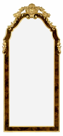 495510-BMA-GIL Jonathan Charles Standing mirror with gilt carved detailling