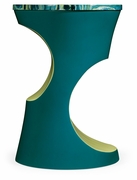 495511-TEP JC Modern Cosmo Teal Round Lamp Table
