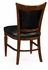495565-SC-DST-L012 Jonathan Charles Fine Furniture JC Modern - Octavia Calista Dining Side Chair, Upholstered In Black Leather