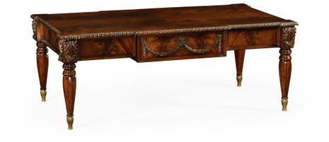 495566-MAH Jonathan Charles Buckingham Rectangular Coffee Table With Drawers