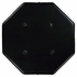 495574-DST-L012 Jonathan Charles Octagonal Calista Cocktail Ottoman, Upholstered in Black Leather