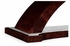 495646-62L-BEC JC Modern Belgravia 62" Rectangular Dining Table In Figured Eucalyptus With Stainless Steel Detailing