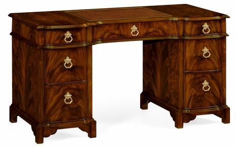 495656-MAH Jonathan Charles Buckingham Federal Style Mahogany Kneehole Desk