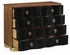 495661-MGC JC Modern Cosmo Large Serpentine Black Faux Crocodile Skin Chest Of Drawers