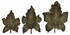 495685-DRB Jonathan Charles Three Rustic Bronze Leaf Dishes