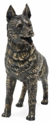 495695-DBR Jonathan Charles Antique Dark Bronze German Shepherd Dog