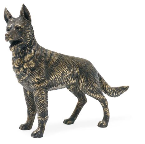 495695-DBR Jonathan Charles Antique Dark Bronze German Shepherd Dog