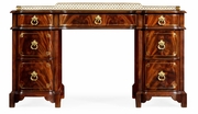 495697-AMB Jonathan Charles Federal Style Mahogany Desk with Base Inlay