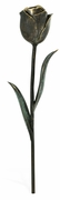 495753-DKB Jonathan Charles Cosmo Tulip Flower In Dark Bronze With Verdigris