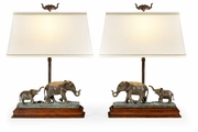 495762-SET-DBR Jonathan Charles Cosmo A Pair Of Elephant Table Lamps