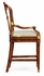 495802-BS-MAH-F001 Jonathan Charles Neo-Classical Gilded Lyre Back Bar stool armchair, Upholstered in MAZO