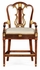 495802-CS-MAH-F001 Jonathan Charles Neo-Classical Gilded Lyre Back Bar Armchair, Upholstered in MAZO