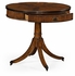 495831-LBM Jonathan Charles Brompton Drum Table With Reeded Edge