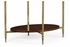 495875-BAS-GAM Jonathan Charles Curated Oval Brass & Dark Santos Lamp Table With Antique Mirror Top