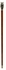 495883-MAH Jonathan Charles Curated Mahogany Walking Stick With Brass Wolf Topper