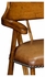 495887-BS-CFW Jonathan Charles Smokers Style Country Walnut Bar Stool with Antique Chestnut Leather