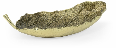 495929-BAH Jonathan Charles Antique Brass the Leaf Statue