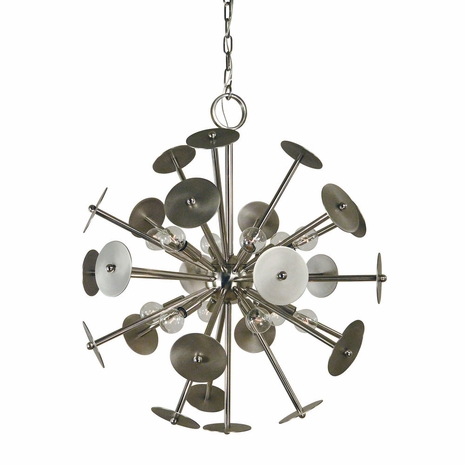 F-4976 Framburg 12-Light Antique Brass/Mahogany Bronze Apogee Chandelier
