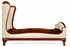 498123-USQ-BRW-L025 Jonathan Charles US Queen Louis XV Style Burl Walnut Bed, Upholstered in Cream Leather