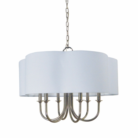 F-4990 Framburg 6 Light Polished Nickel Desire Chandelier