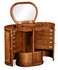 499102-BRW Jonathan Charles Duchess Burl & Mother Of Pearl Inlaid Metamorphic Dressing Table