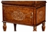 499320-LFT-BRW Jonathan Charles Duchess Burl & Mother Of Pearl Display Cabinet Left Opening