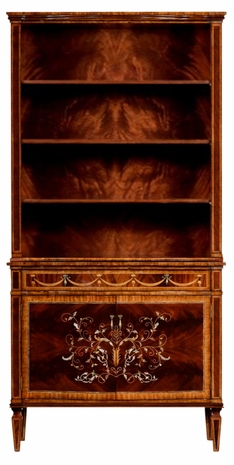 499516-MAM Jonathan Charles Tall Mahogany Bookcase