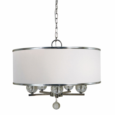 F-4998 Framburg 5-Light Polished Nickel Glamour Chandelier