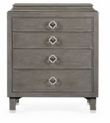 500064-SGO Jonathan Charles Small Pewter Oak Chest of Drawers